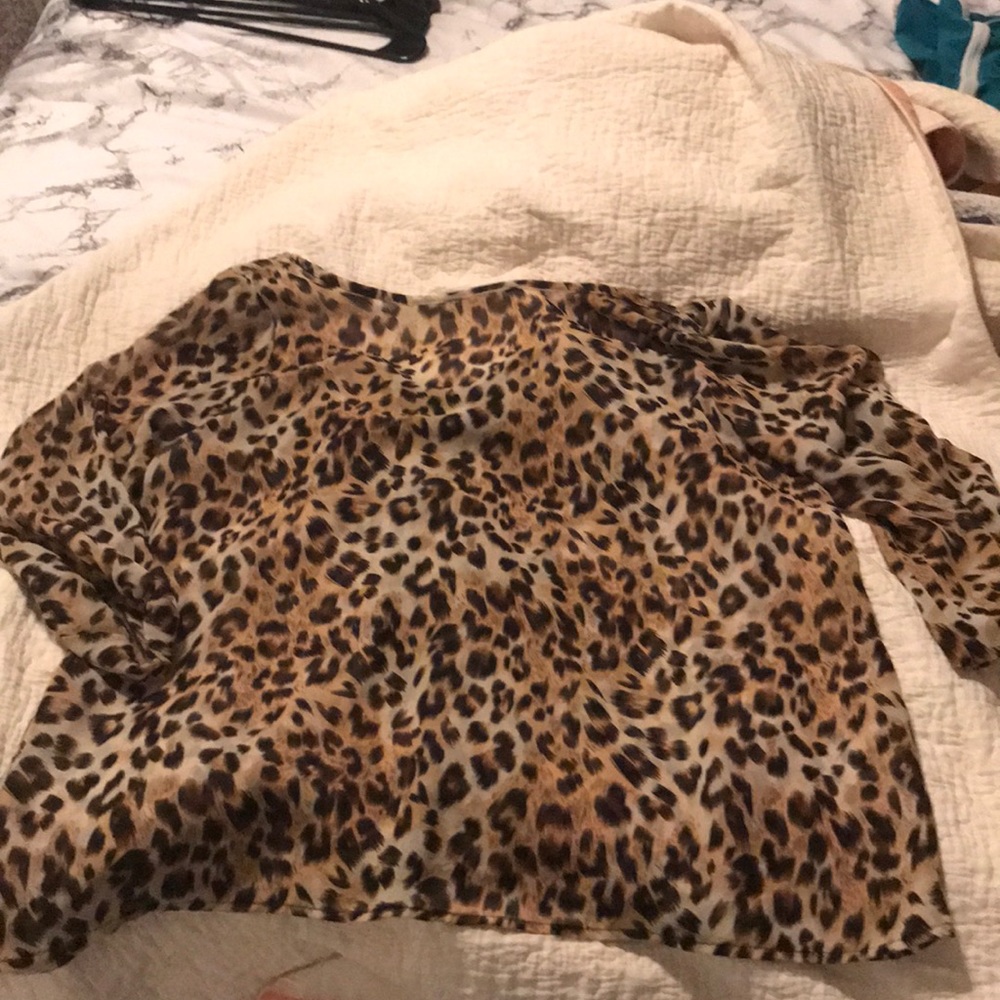 Chiffon Cheetah Top
